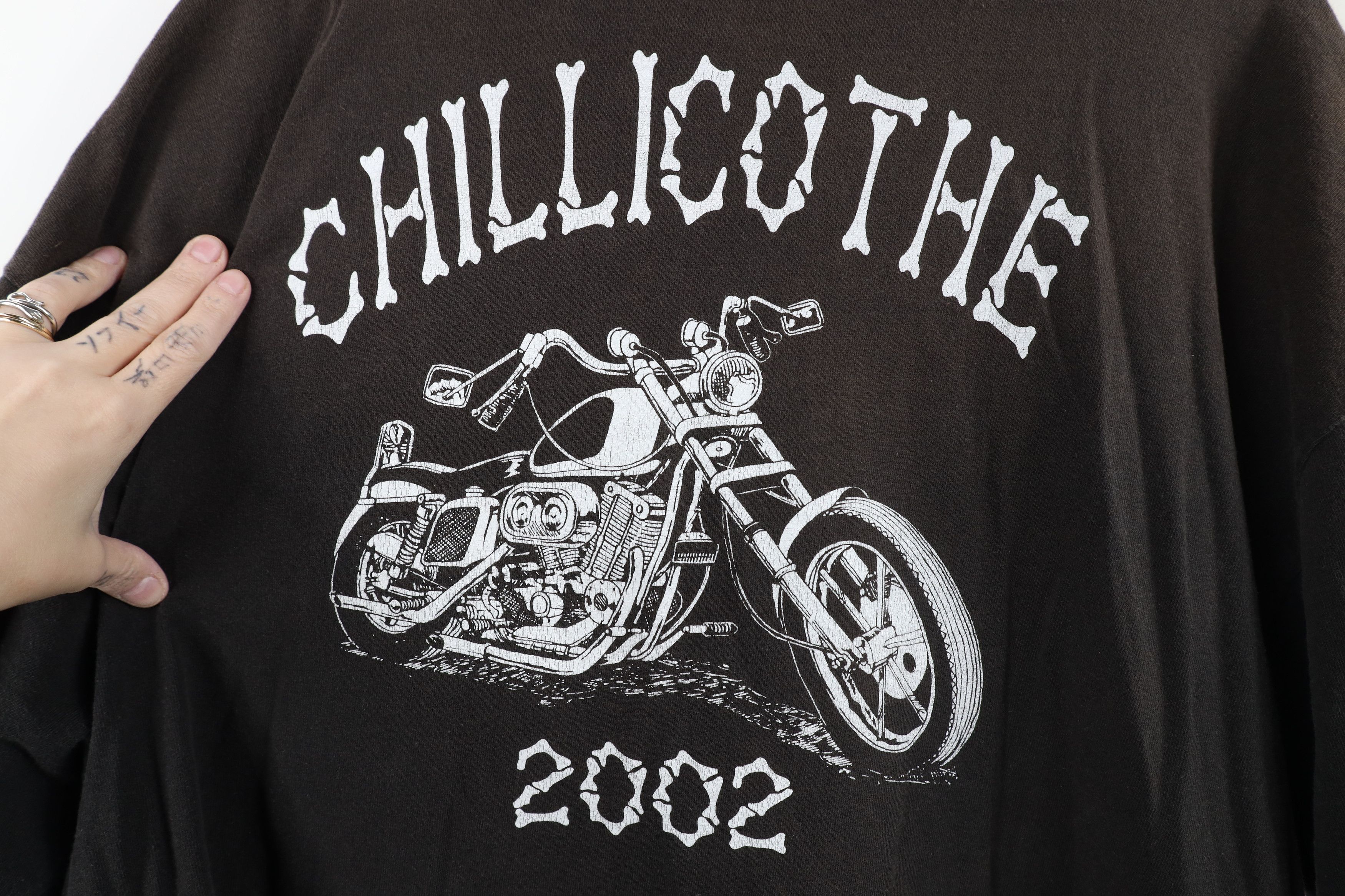 Vintage Vintage Y2K 2002 Chillicothe Motorcycle Rally Girl T-Shirt Size US XXL / EU 58 / 5 - 11 Thumbnail