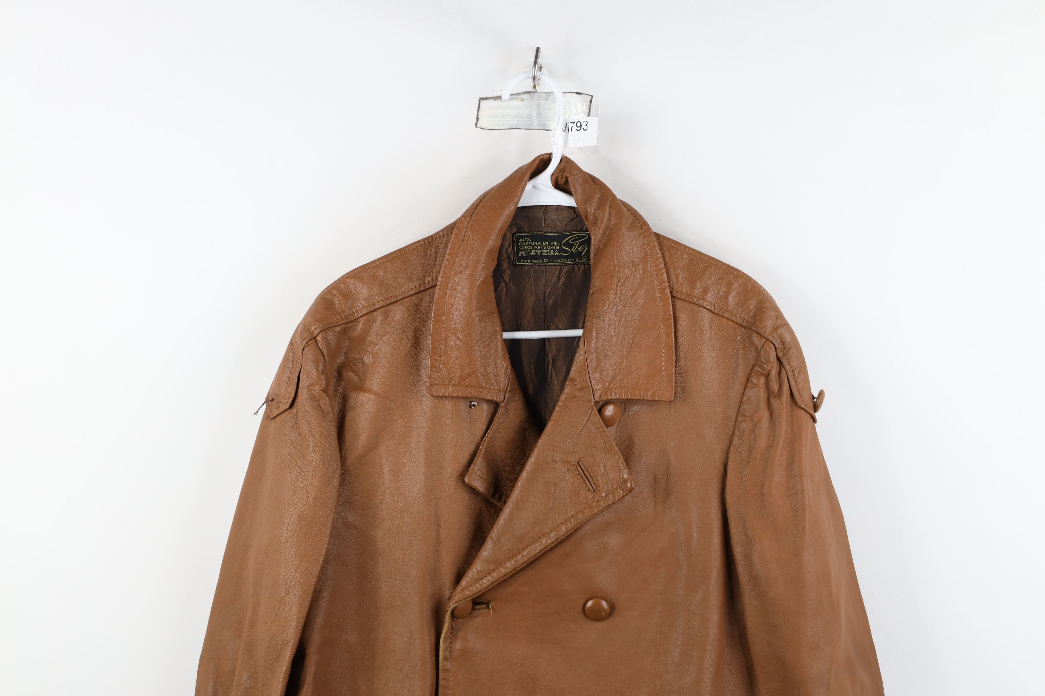 Vintage Vintage 70s Streetwear Breasted Leather Jacket Pimp Brown Size US L / EU 52-54 / 3 - 2 Thumbnail