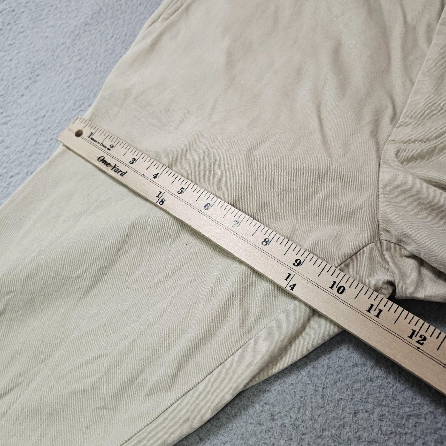 J.Crew J.Crew Bowery Chino Pants Mens 32x32 Beige Slim Fit Cotton Flat Front Casual Size US 32 / EU 48 - 6 Thumbnail