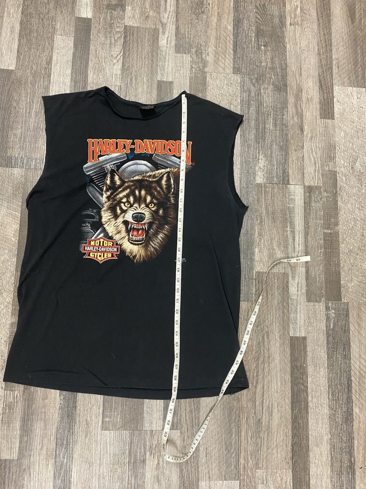 Harley Davidson Vintage 1991 3D Emblem Harley Davidson Wolf Tee Tank 90’s Size US XL / EU 56 / 4 - 7 Thumbnail