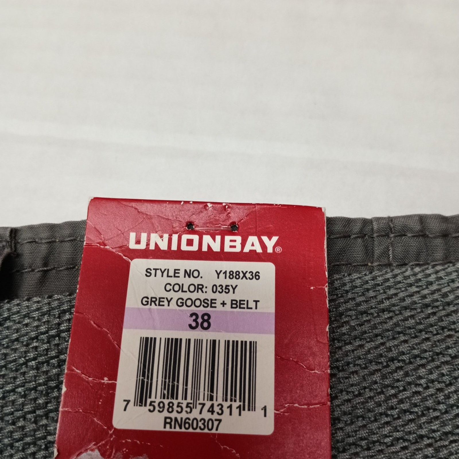 UNIONBAY Unionbay Men's Cargo Shorts Size 38 Gray Goose + Belt Cotton Size US 38 / EU 54 - 6 Thumbnail