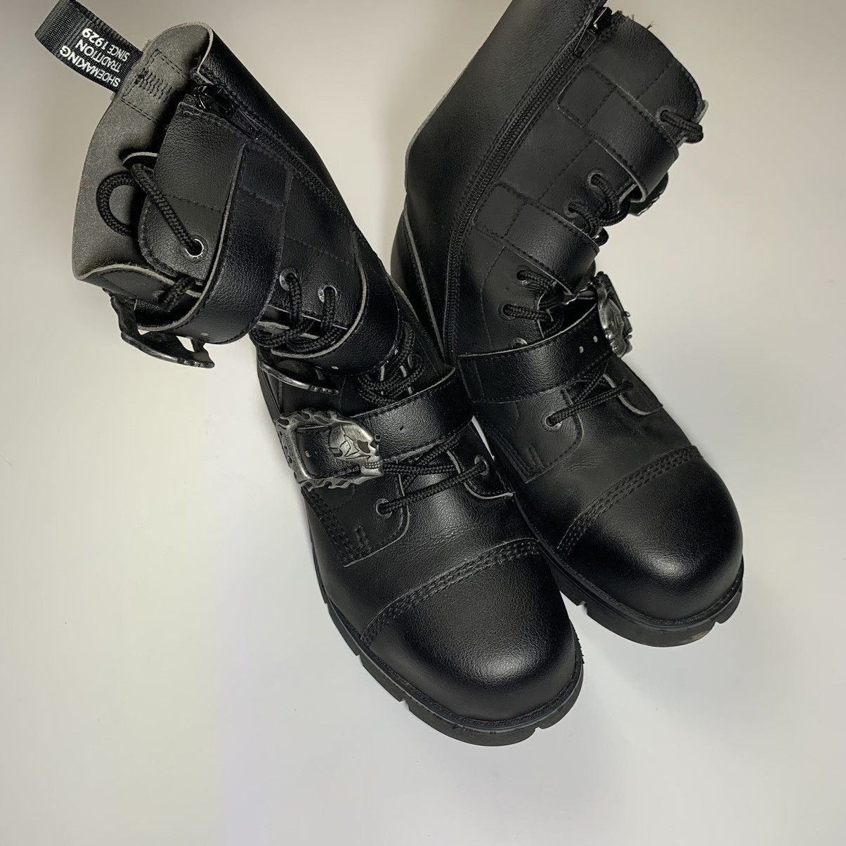 New Rock New Rock Reactor Punk Leather Skull Boots Size US 9 / EU 42 - 3 Thumbnail