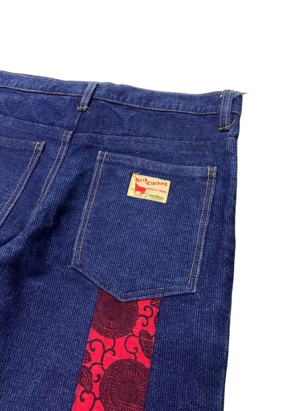 Christian Audigier × Ed Hardy 2000s Rei’s Japan Herringbone Indigo Jeans Evisu Style Size US 32 / EU 48 - 12 Thumbnail