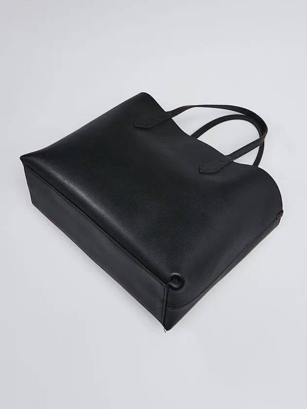 Burberry Grainy Calfskin Haymarket Check Medium Reversible Tote Black Size ONE SIZE - 4 Thumbnail