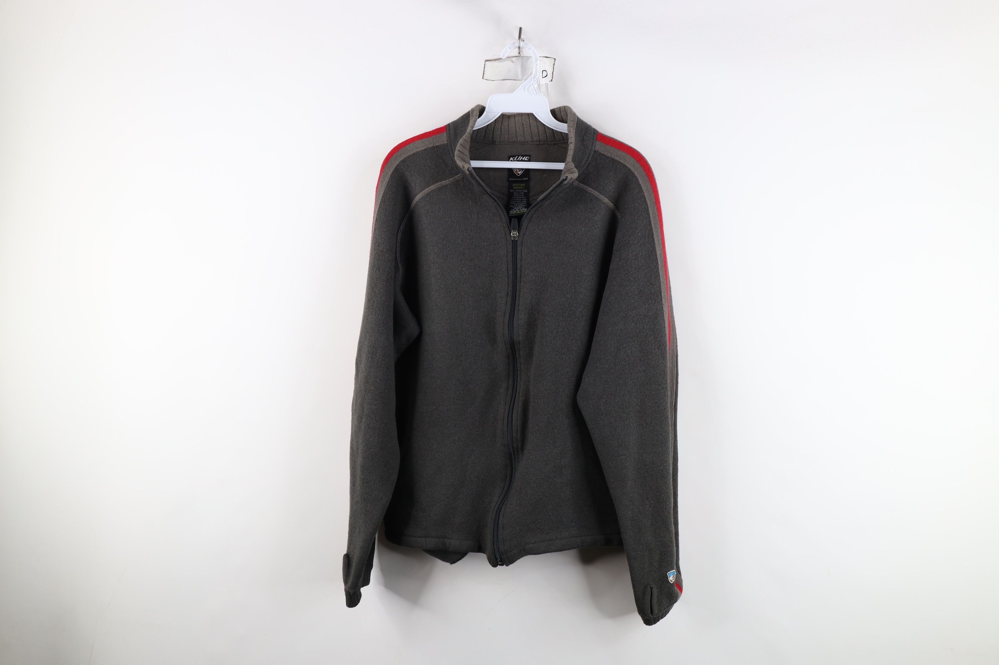 Kuhl × Vintage Kuhl Mountain Striped Merino Wool Full Zip Jacket Gray Size US M / EU 48-50 / 2 - 1 Thumbnail