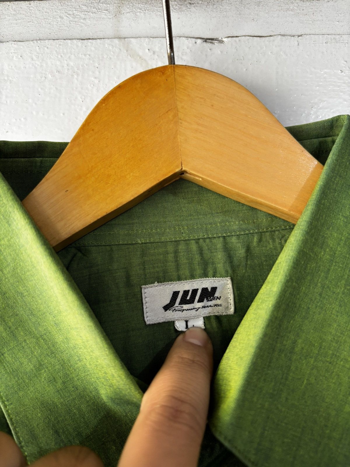 JUN MEN Vintage 90s JUN MEN Green Shirts Size US L / EU 52-54 / 3 - 3 Thumbnail