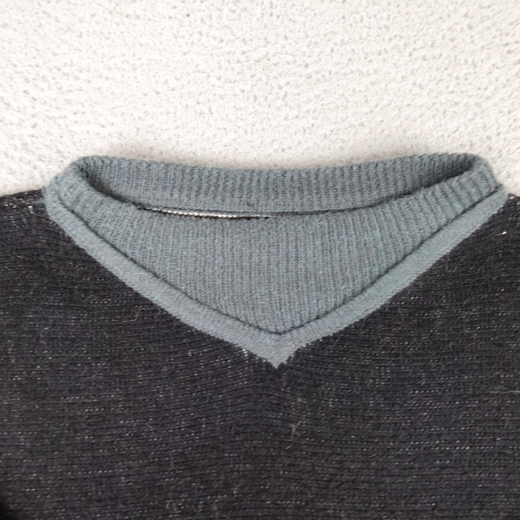 Vintage VINTAGE Mexx Emanuelle Sweater Dress Womens S Black Geometric Knit 90s Pullover Mock Neck Long Sleeve Knit Geometric 90s Womens Size S / US 4 / IT 40 - 6 Thumbnail