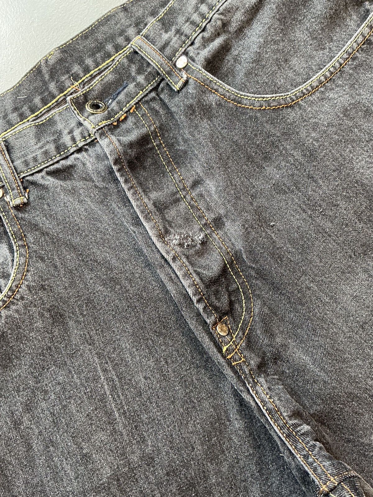Japanese Brand × Vintage Vintage red monkey company1002 pocket embroidered denim jort Size US 36 / EU 52 - 7 Thumbnail
