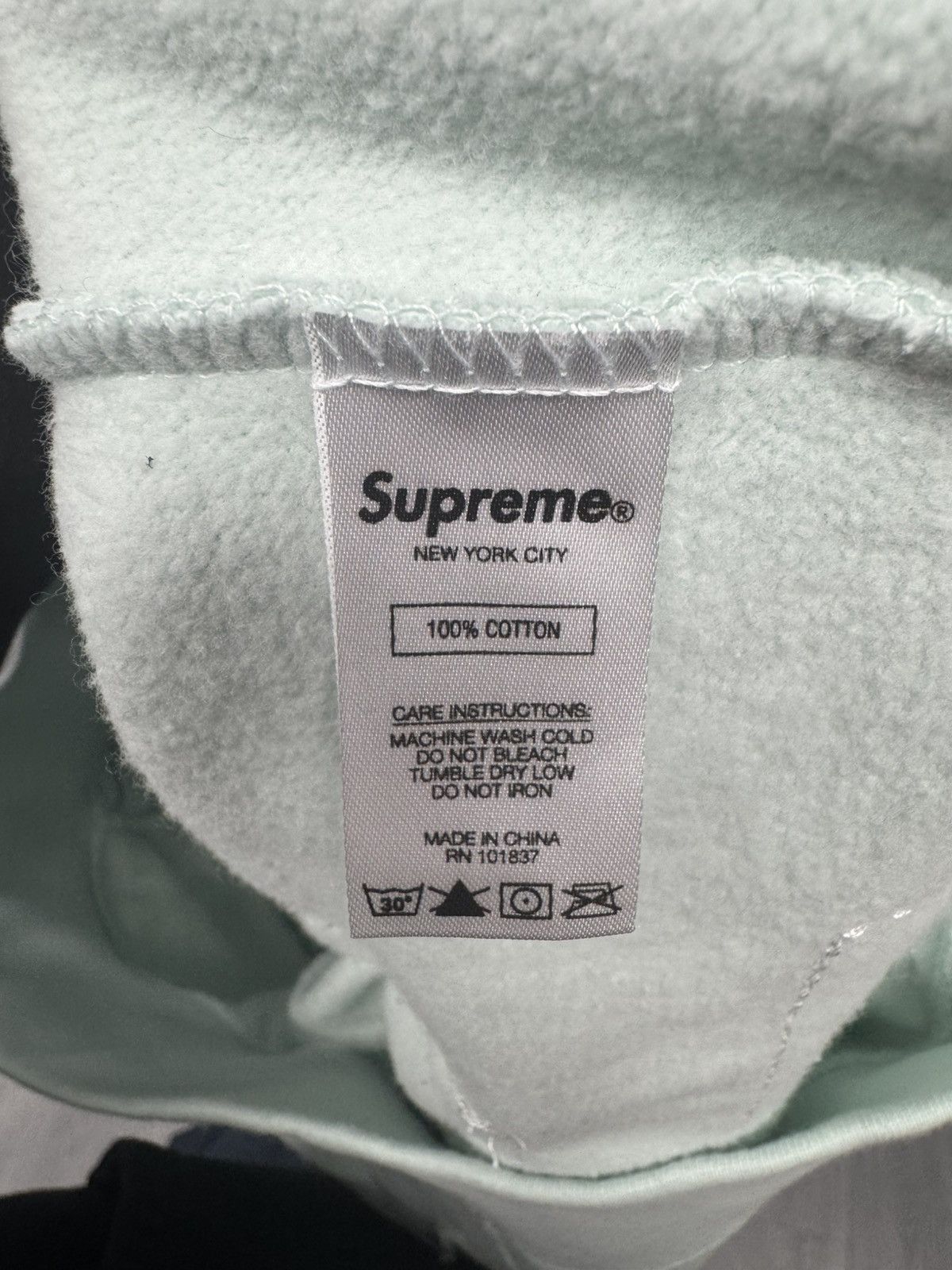 Supreme Supreme Cutout Letters Hoodie (Ice Blue) Size US L / EU 52-54 / 3 - 5 Thumbnail