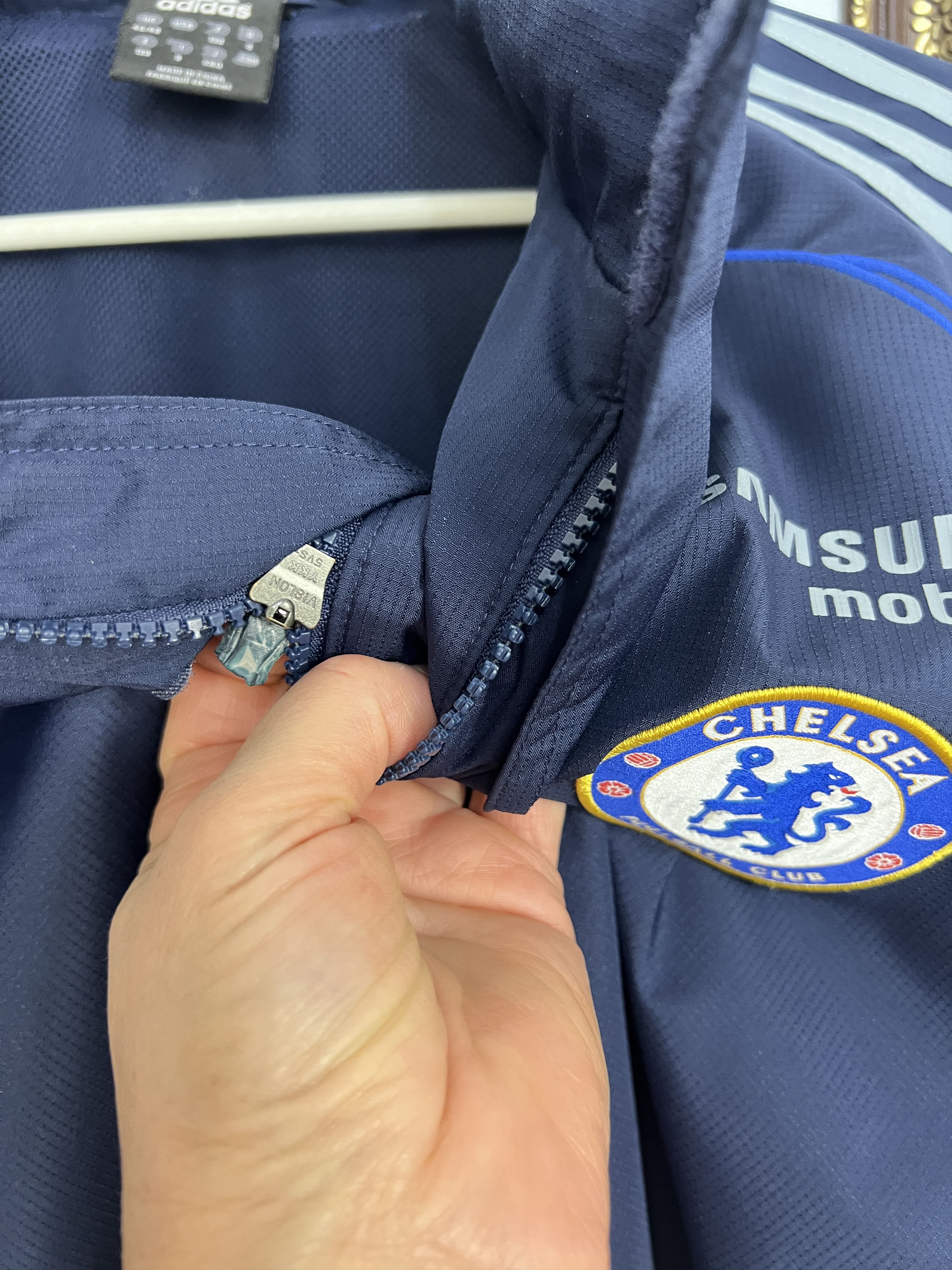 Adidas Vintage Chelsea Football Rain Hooded Jacket Soccer Track Top Size US XXL / EU 58 / 5 - 5 Thumbnail