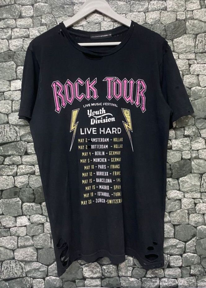 Band Tees Vintage Lulusimon Studio Rock Tour Live Distressed Tshirt Size US M / EU 48-50 / 2 - 1 Thumbnail