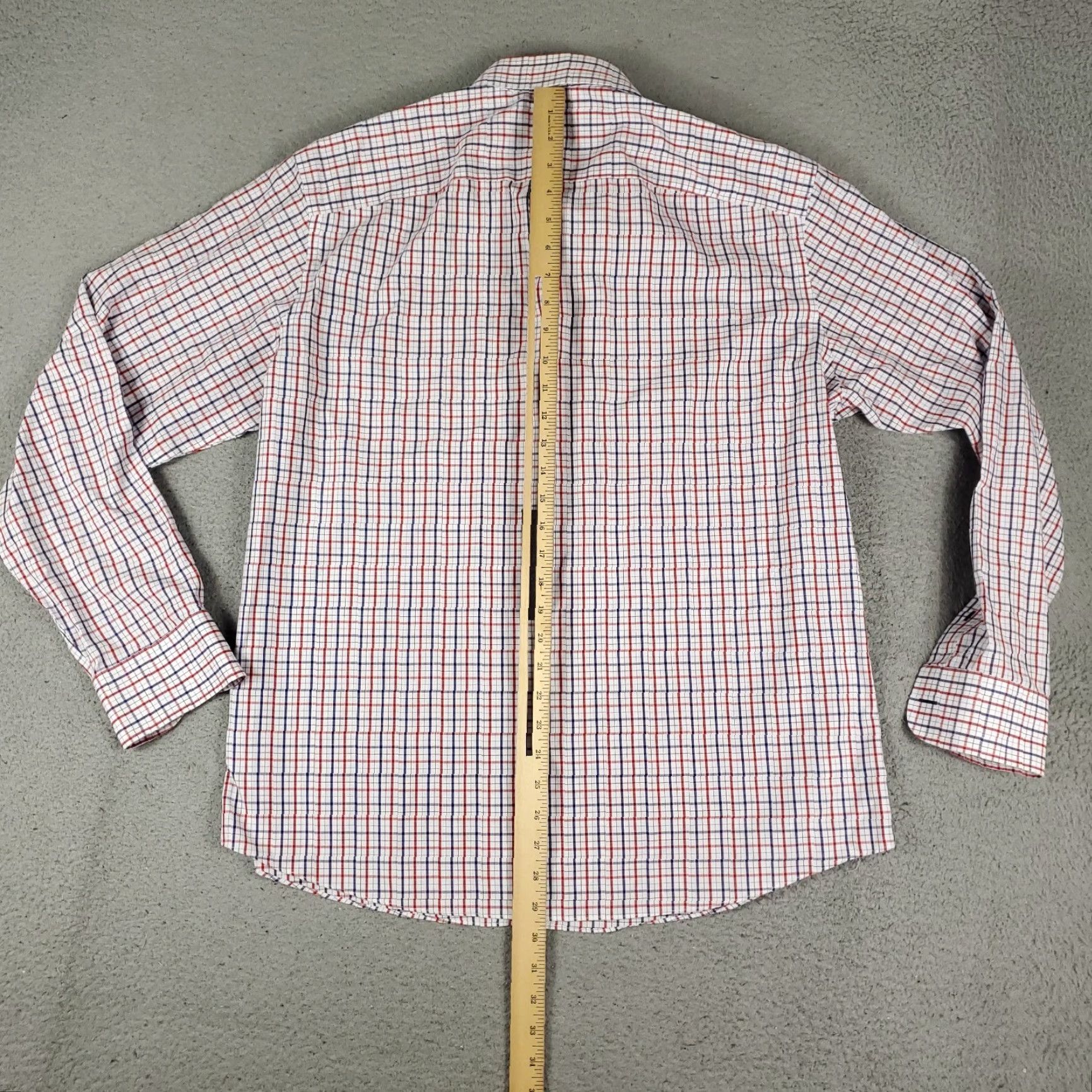 UNTUCKit UNTUCKit Shirt Mens XL Red White Blue Check Casual Button Up Long Sleeve Size US XL / EU 56 / 4 - 3 Thumbnail