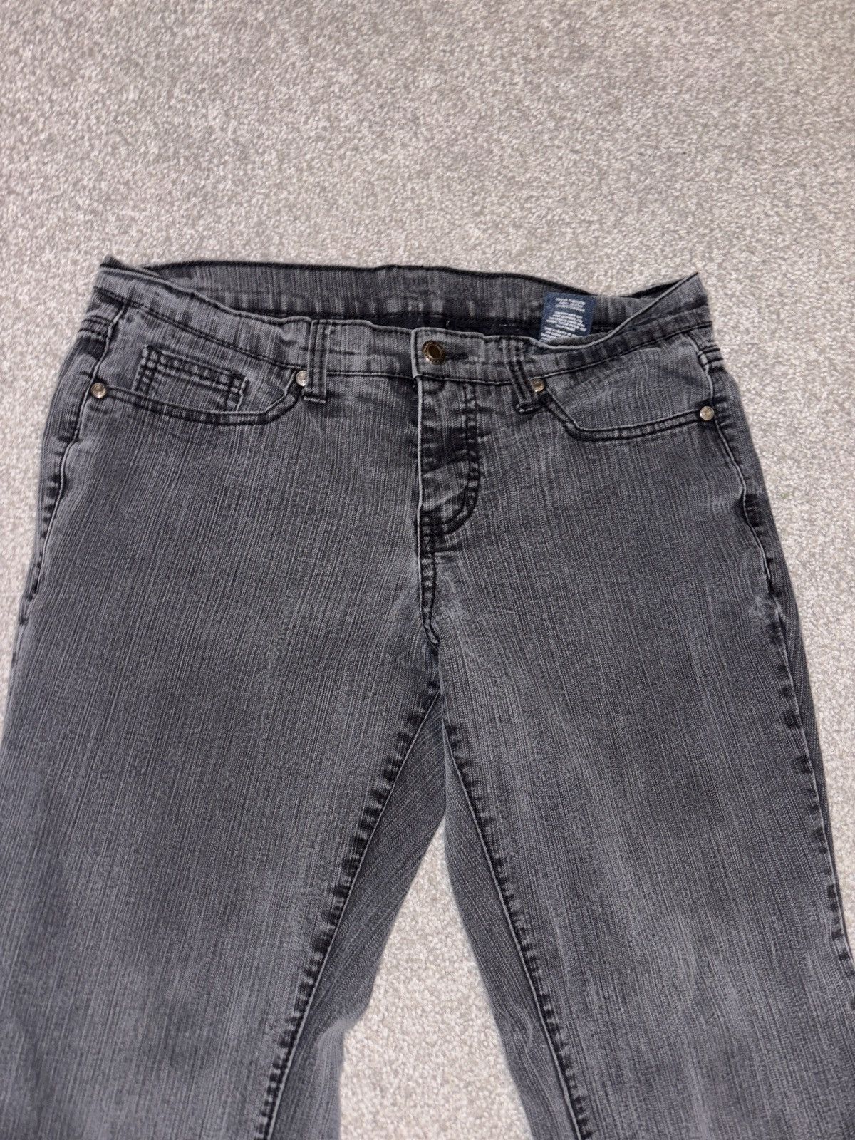 Japanese Brand × Vintage Black grunge-style y2k flared jeans Size US 32 / EU 48 - 4 Thumbnail