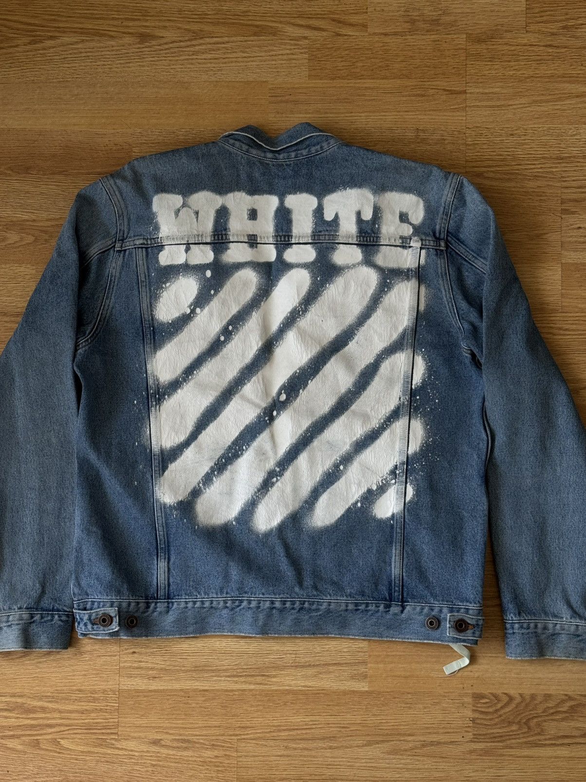 Off-White Off-White spray paint denim jacket Virgil Abloh 2017 Size US M / EU 48-50 / 2 - 8 Thumbnail