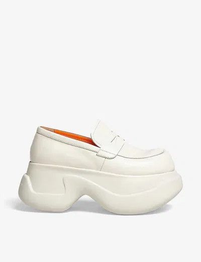 o1y1025 Leather Loafers in Off-White