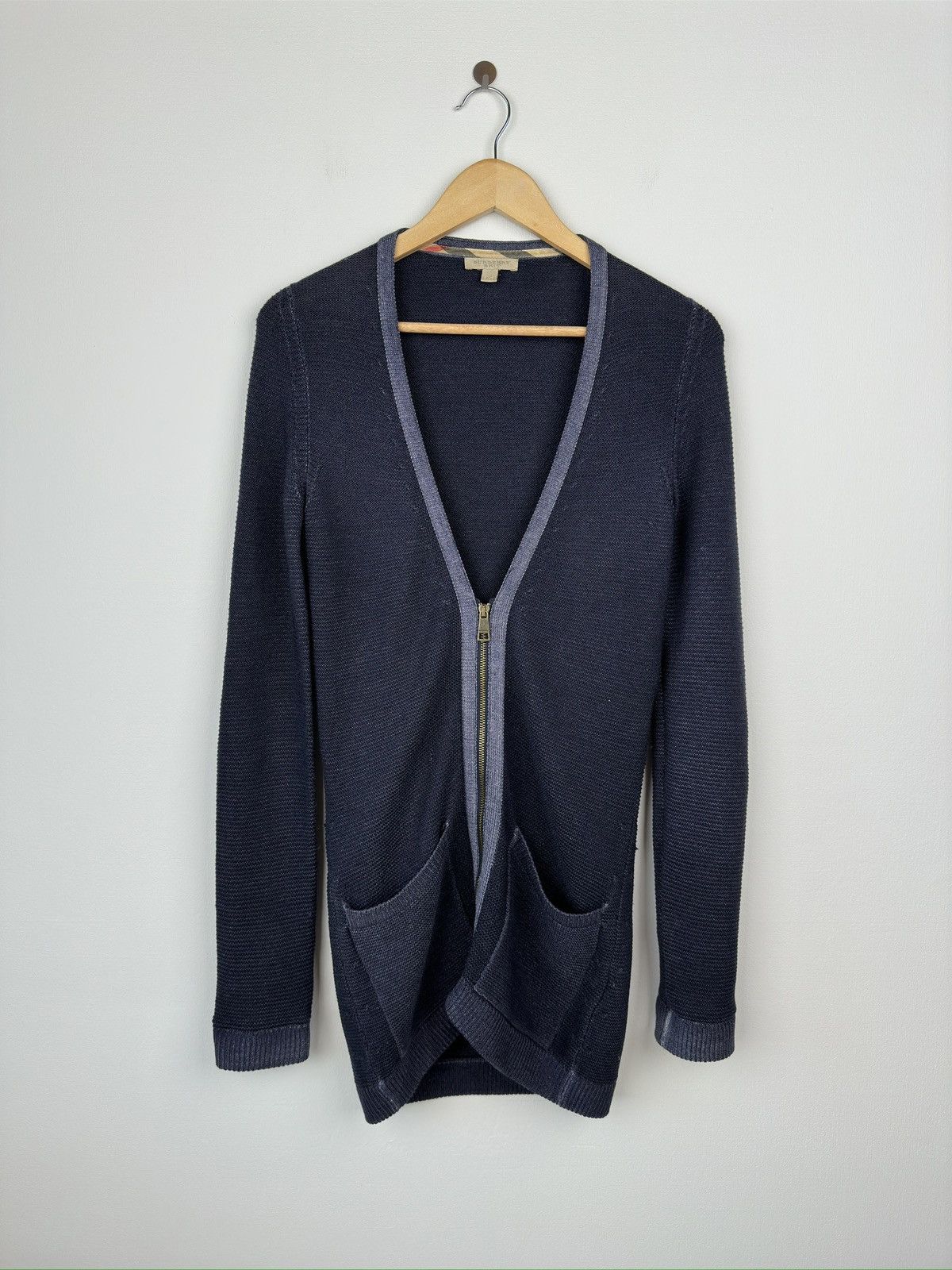 Burberry BURBERRY BRIT Wool Zip Sweater Long Cardigan Size XS / US 0-2 / IT 36-38 - 1 Thumbnail