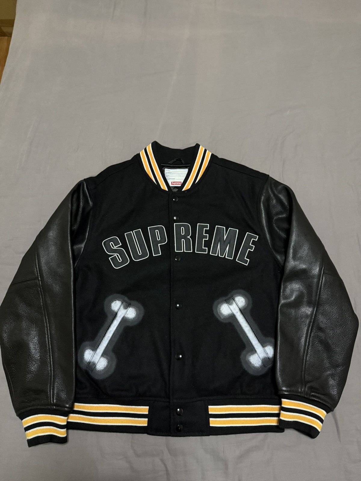 Supreme Supreme bone dog variety leather jacket black medium | Grailed