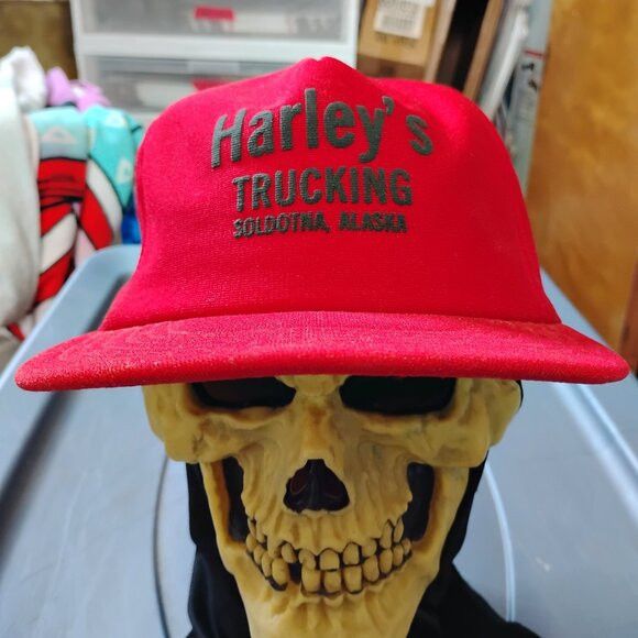 Other Vintage Harley's Trucking Alaska Snap Trucker Hat Cap Size ONE SIZE - 1 Thumbnail