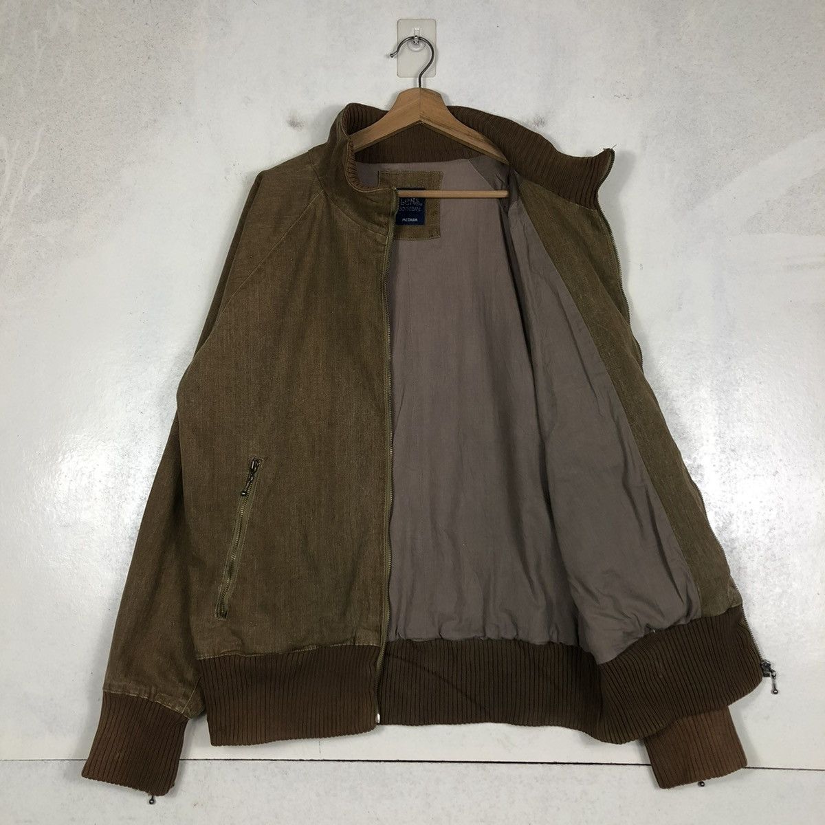 Japanese Brand 📌VINTAGE BOMBER JACKET BIKER HIGH COLLAR LENS CONCAVE Size US M / EU 48-50 / 2 - 12 Thumbnail