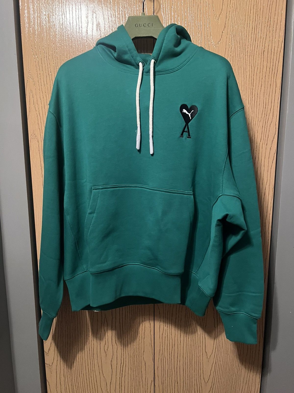 AMI × Puma Ami Puma Green Hoodie Sz XL Size US XL / EU 56 / 4 - 1 Thumbnail