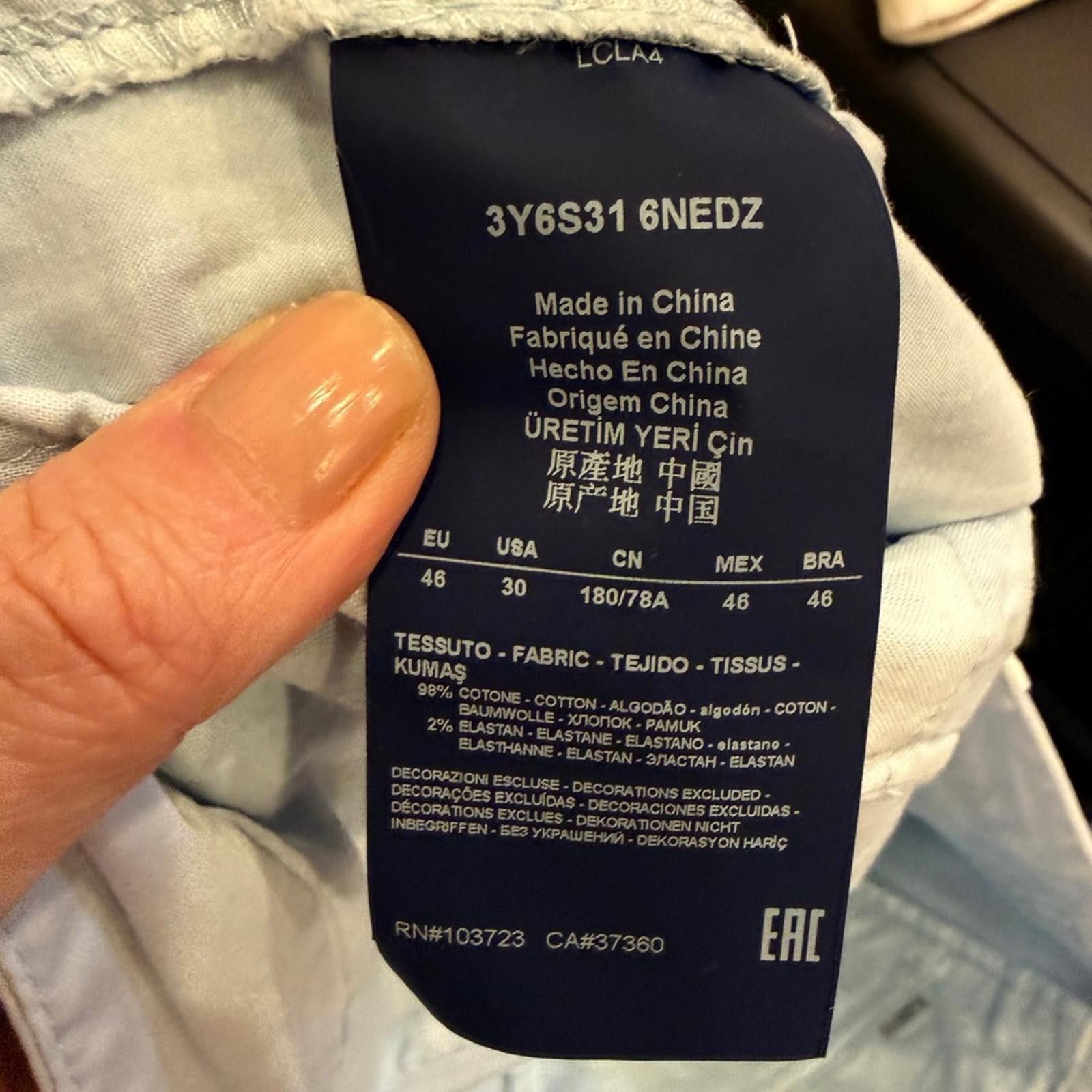 Other Armani Jeans Sky Blue Flat Front Bermuda Shorts Sz 30 Size US 30 / EU 46 - 7 Thumbnail