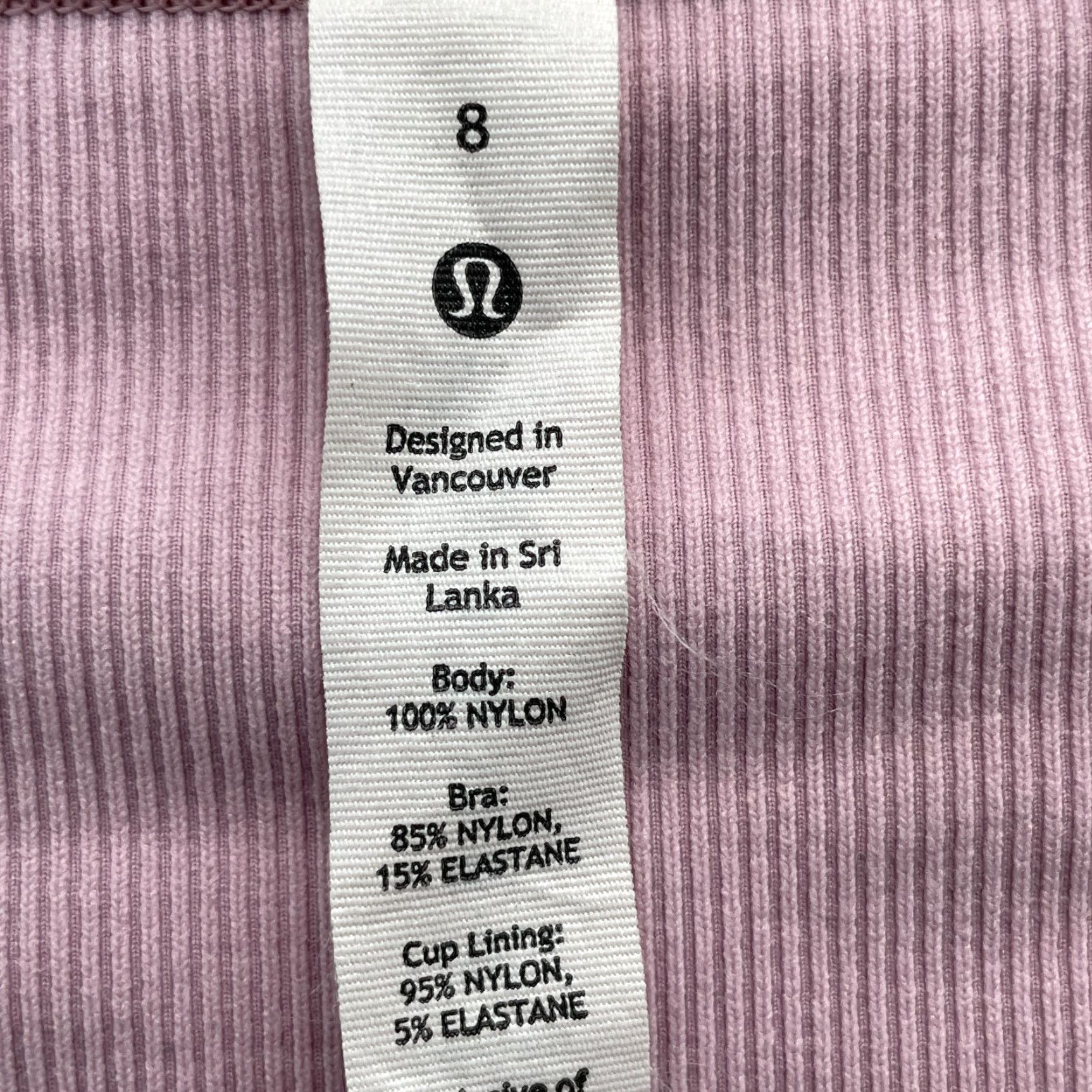 Lululemon Lululemon Crop Women 8 Pink Built in Bra Ribbed Athletic Lined Workout Gorp Size M / US 6-8 / IT 42-44 - 4 Thumbnail