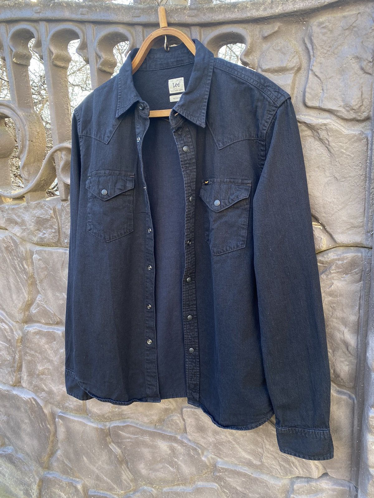 Lee × Vintage Lee Western Shirt Black Denim Size US M / EU 48-50 / 2 - 4 Thumbnail
