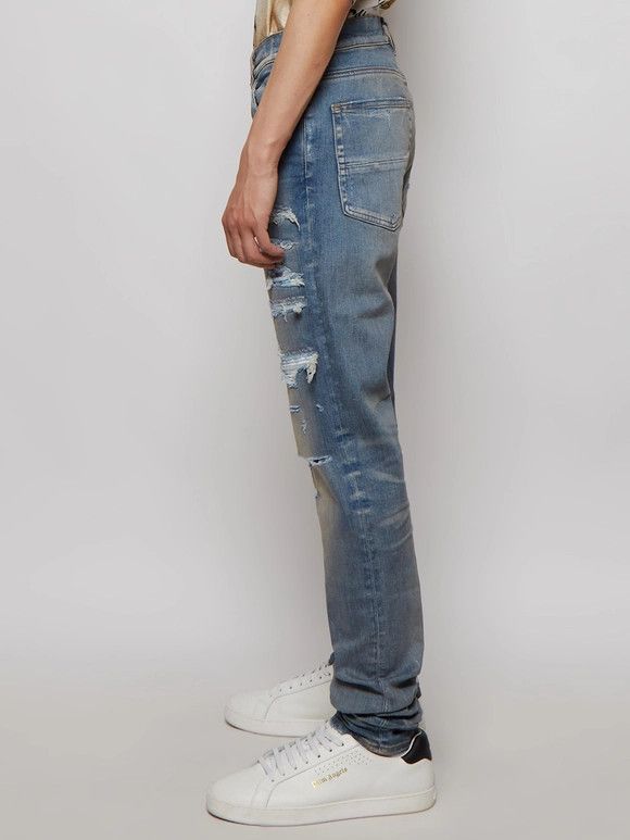 Amiri o1gr1nt0924 Tie Dye Bandana Thrasher Jeans in Clay Indigo Size US 34 / EU 50 - 3 Thumbnail
