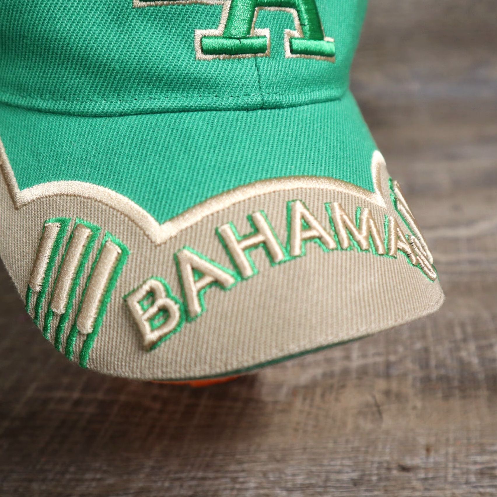 Vintage VINTAGE Bahamas Men's Baseball Cap Hat Adjustable Green 58cm Embroidered Size ONE SIZE - 3 Thumbnail