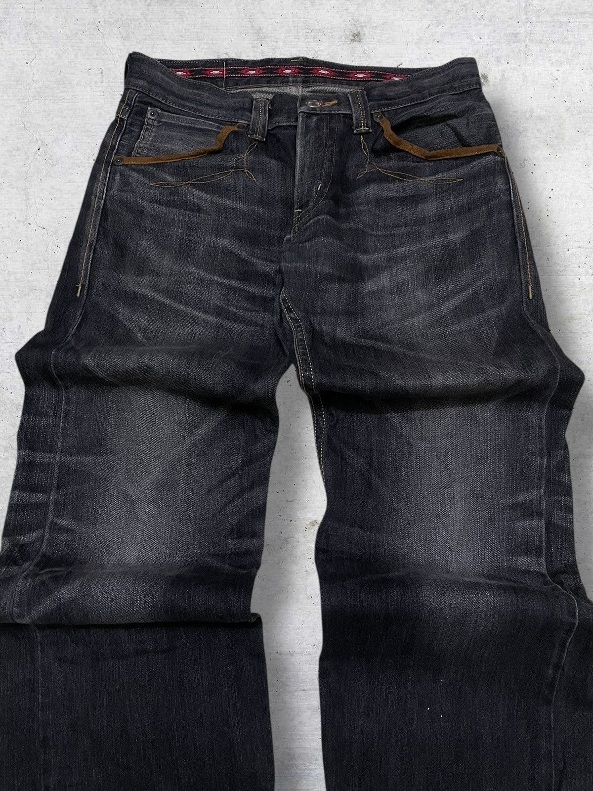 Edwin VINTAGE EDWIN 90S JAPAN DESIGNER WESTERN STYLE RIPPED ASS Size US 32 / EU 48 - 4 Thumbnail