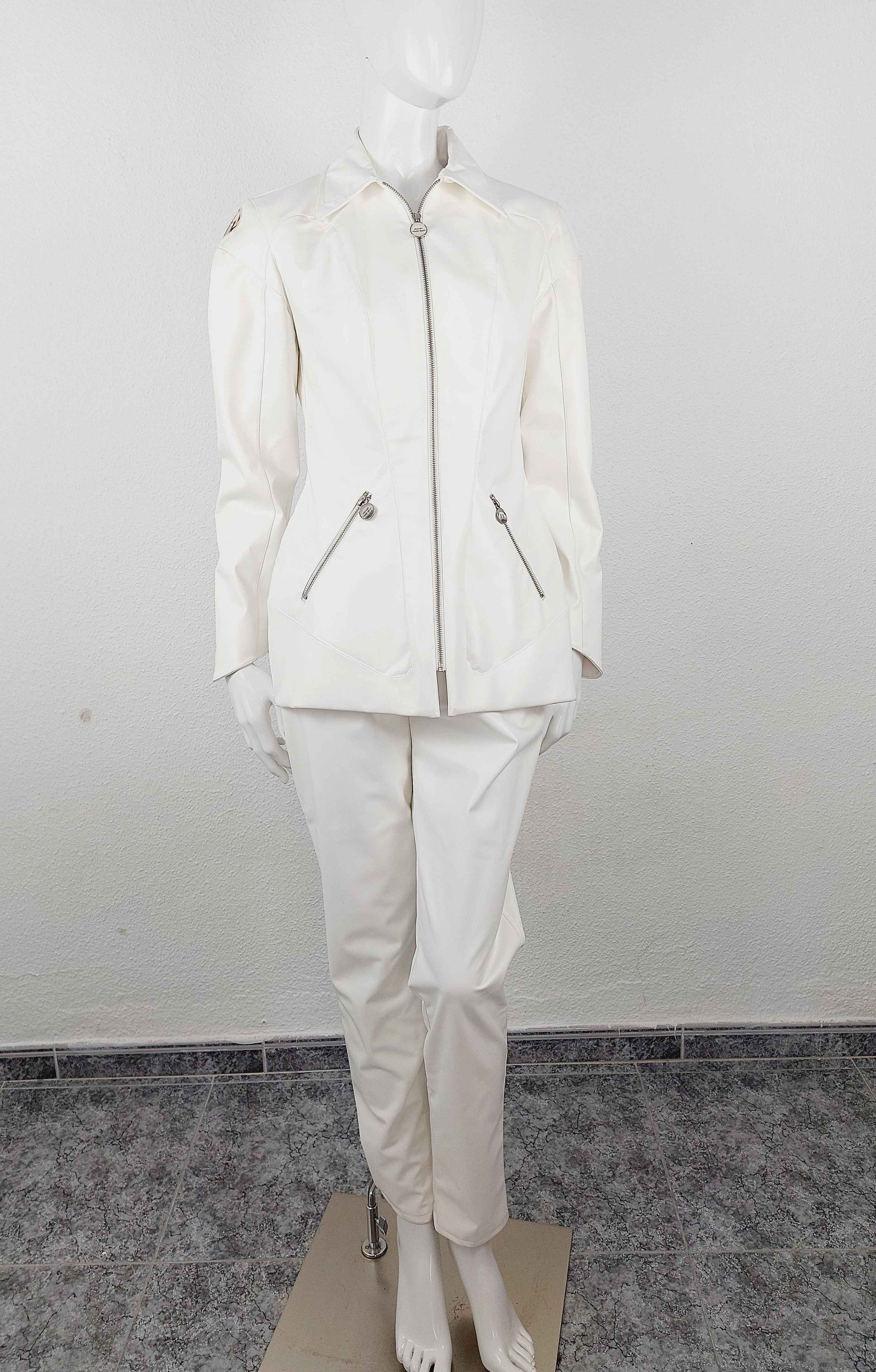 Thierry Mugler Thierry Mugler PVC Rubber White Plastic Couture Jacket Suit Size M / US 6-8 / IT 42-44 - 20 Thumbnail