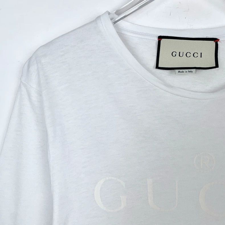Gucci Gucci Logo printed round-neck white cotton short-sleeved T- Size US S / EU 44-46 / 1 - 3 Thumbnail