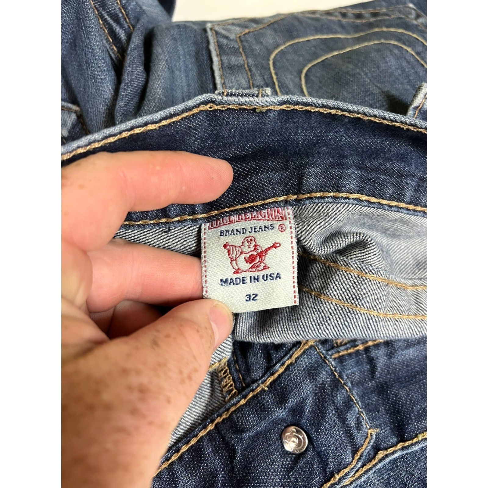 True Religion VINTAGE True Religion Ricky Denim Jeans 35x33 Men Jeans Distressed 100% Cotton USA Blue Size US 35 - 5 Thumbnail