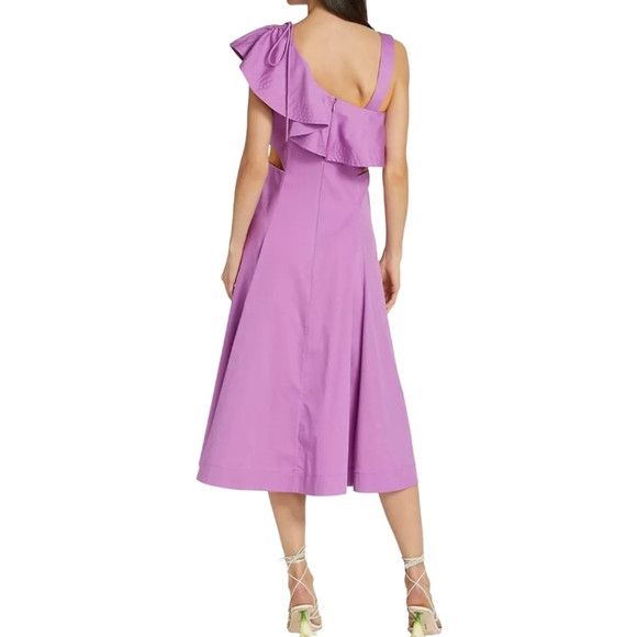 Veronica Beard Veronica Beard One Shoulder Cutout Maxi Dress Vivid Orchid Size XS / US 0-2 / IT 36-38 - 5 Thumbnail