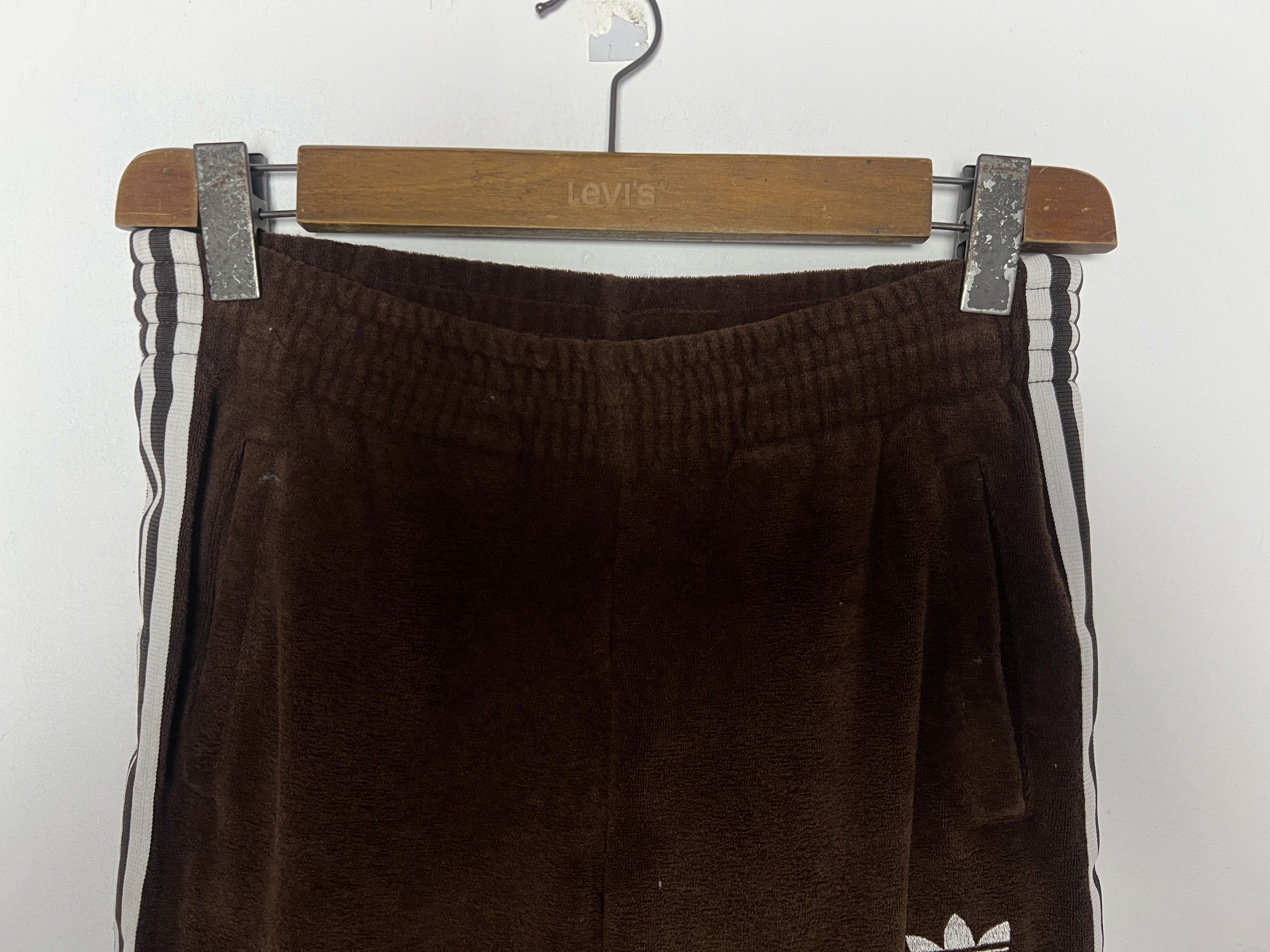 Adidas Vintage Adidas Brown Velour Striped Japan Made Track Pant Size US 29 - 3 Thumbnail