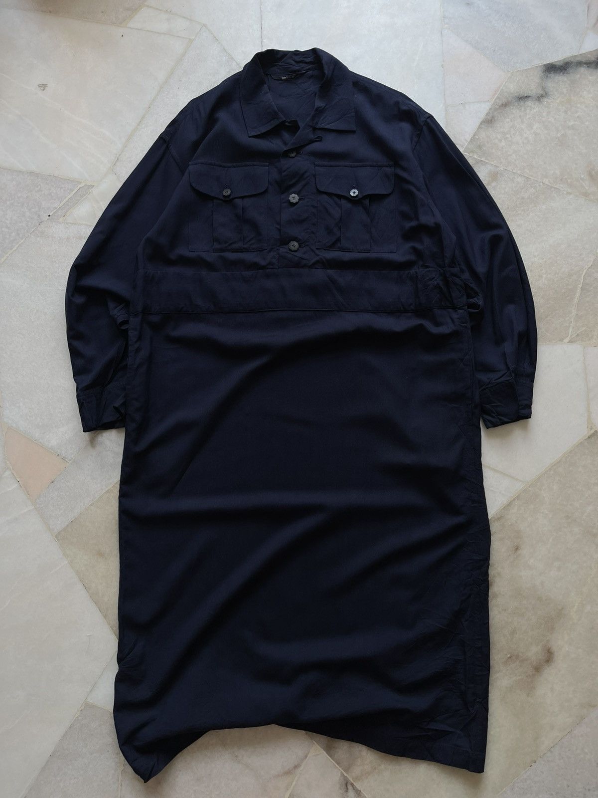 Yohji Yamamoto 90s WorkShop Yohji Yamamoto Rayon Dress A4 Size L / US 10 / IT 46 - 1 Thumbnail