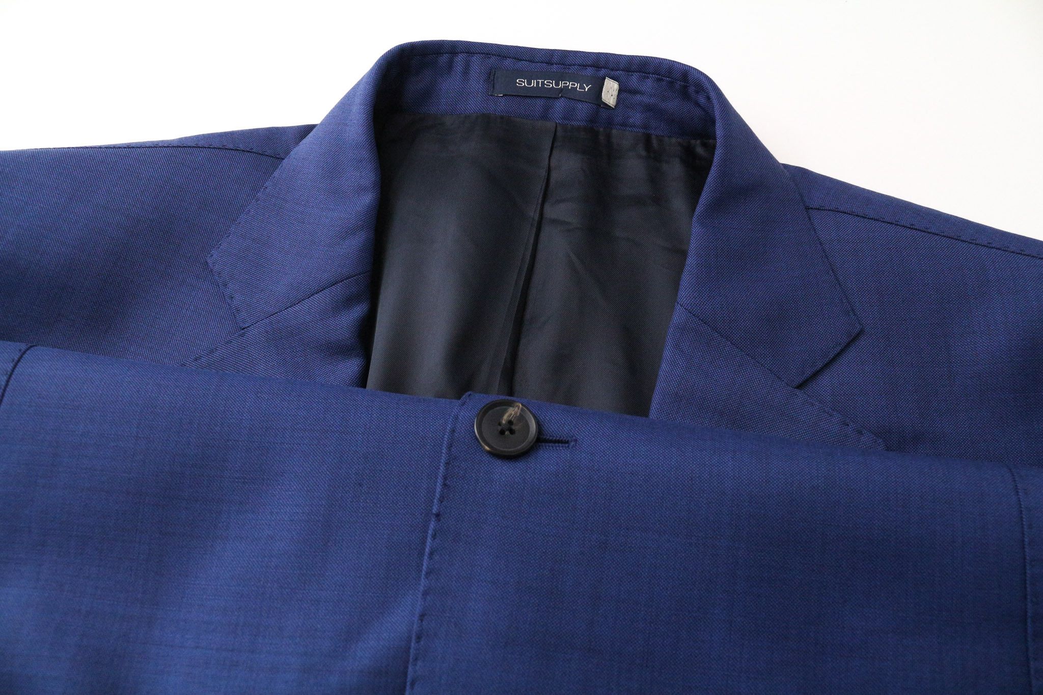 Suitsupply LAZIO UK50S Blue Wool S110s Slim Suit 75081 Size 50S - 7 Thumbnail