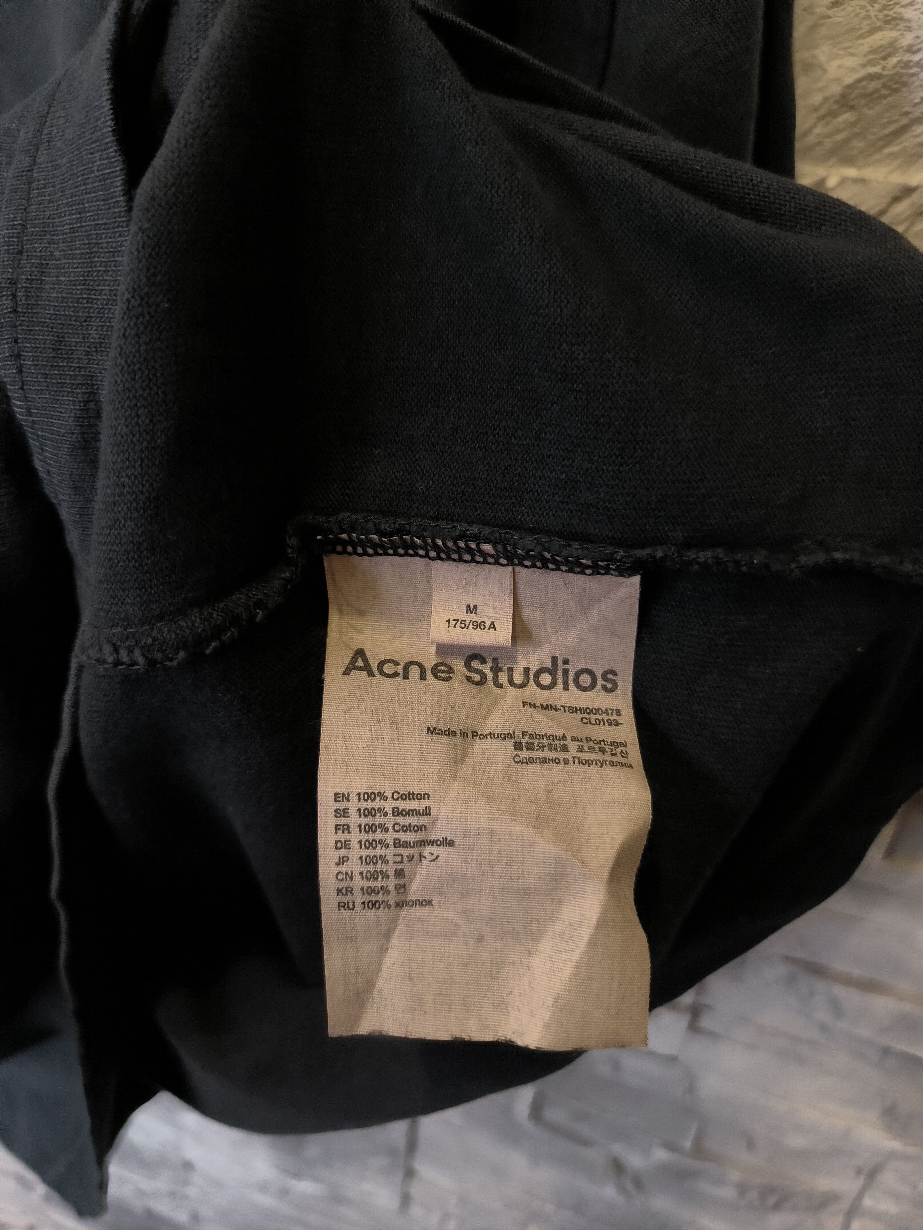 Acne Studios Acne Studios Flogho T-Shirt Oversize Tee Black Size US M / EU 48-50 / 2 - 6 Thumbnail
