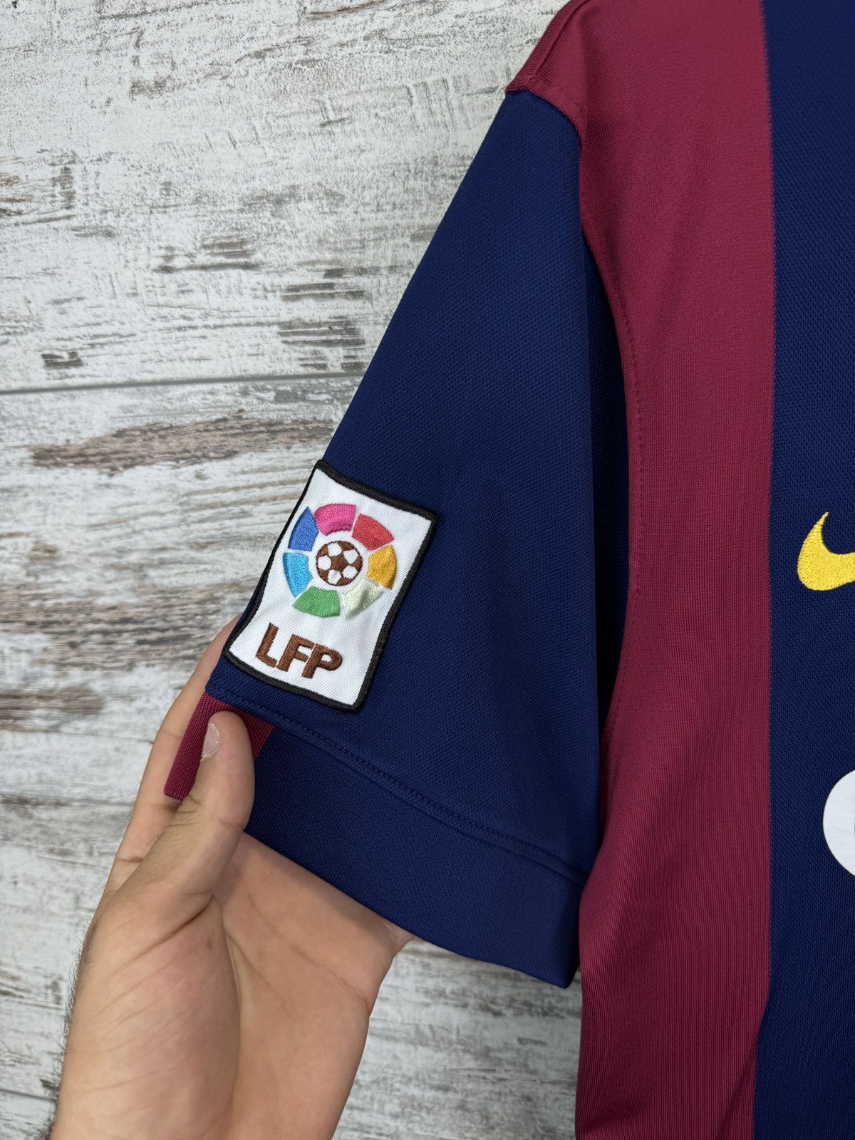 Nike Mens Nike FC Barcelona Jacky Xiao 6 T-shirt soccer jersey Size US S / EU 44-46 / 1 - 3 Thumbnail