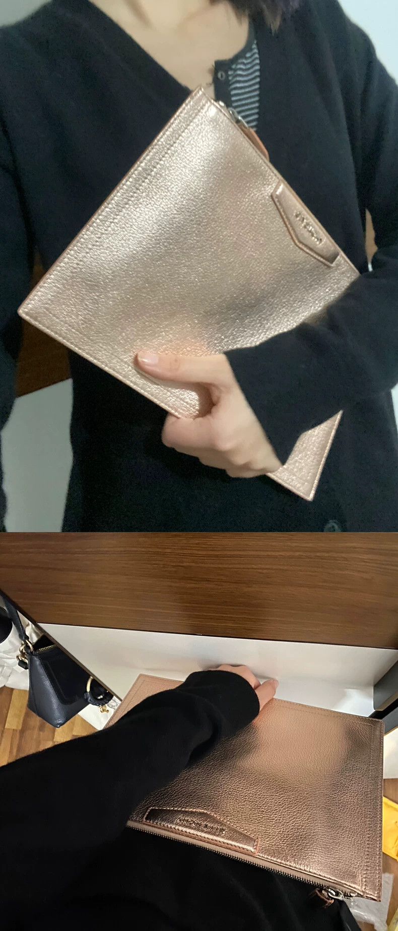 Givenchy Givenchy Rose Gold Lamb Leather Handbag Antigona Series Size ONE SIZE - 2 Thumbnail
