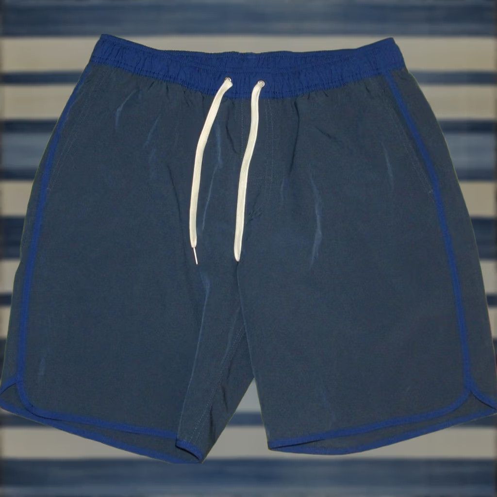 Vintage FAIR HARBOR Navy Blue Lined 8" Shorts Large L Mens Size US 33 - 1 Thumbnail