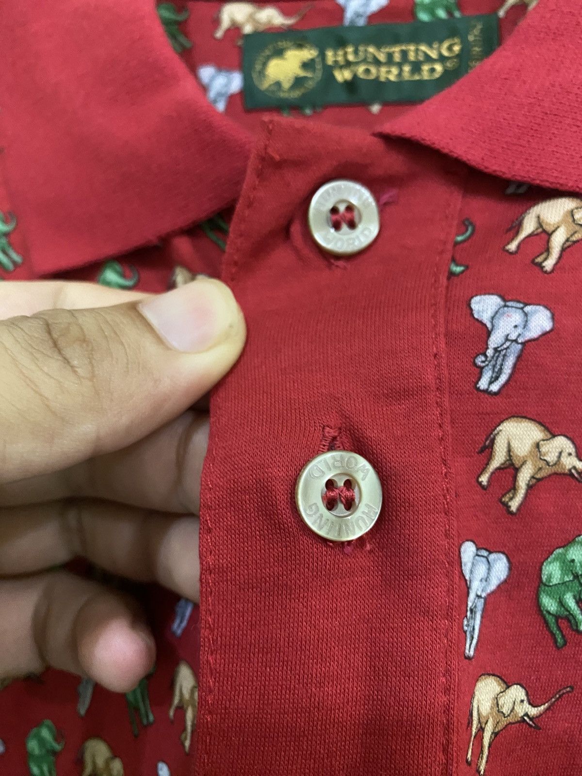 Other Hunting World Italian Designer Fullprint Polo Shirt Size US M / EU 48-50 / 2 - 5 Thumbnail