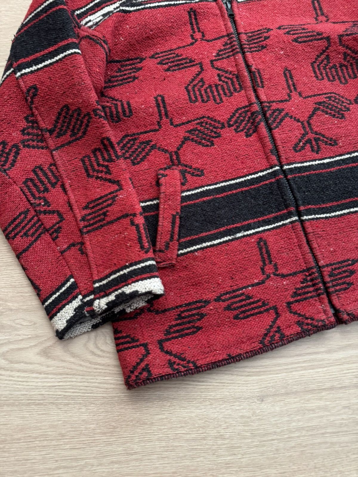 Mexicana Vintage 90-00’ Women’s Ecuador Hand Made Navajo Jacket Size L / US 10 / IT 46 - 3 Thumbnail