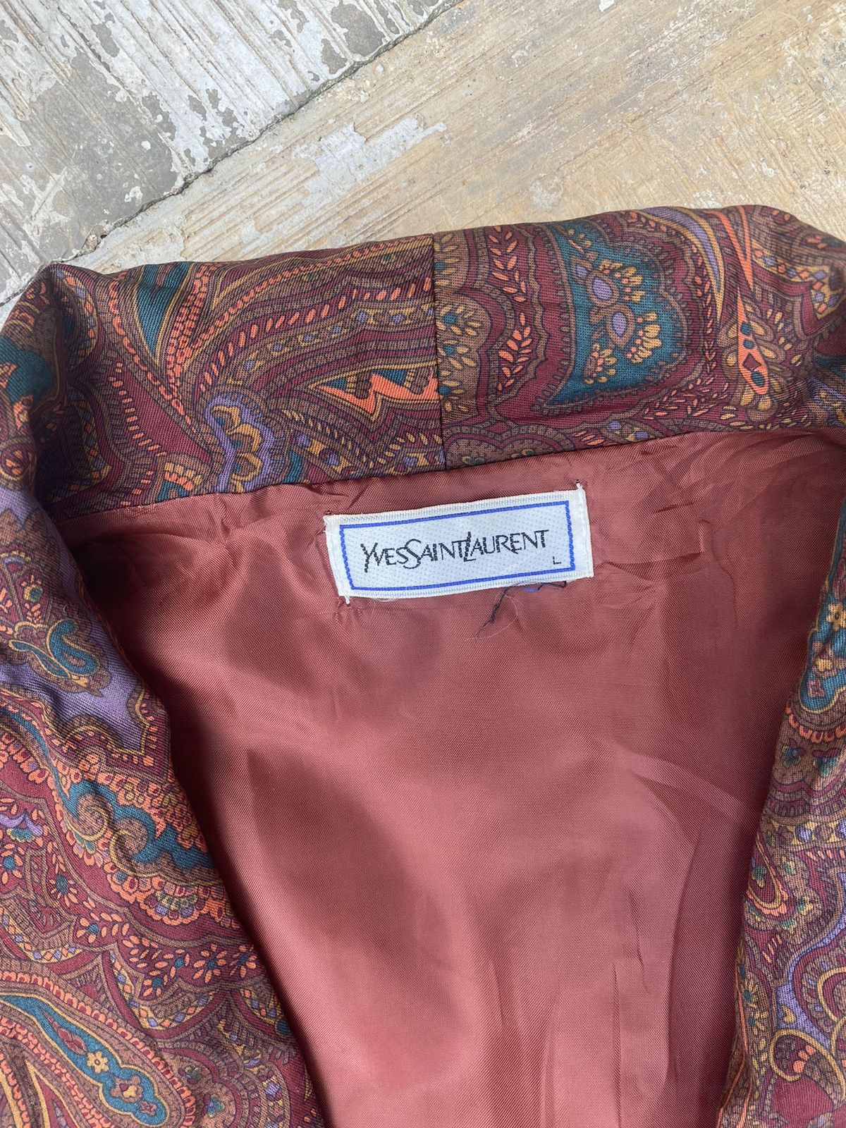 Vintage × Yves Saint Laurent ⚡️last drop⚡️Yves Saint Laurent Paisley Kimono Size US L / EU 52-54 / 3 - 7 Thumbnail