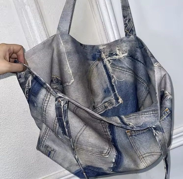 Japanese Brand printed denim shoulder bag Size ONE SIZE - 5 Thumbnail