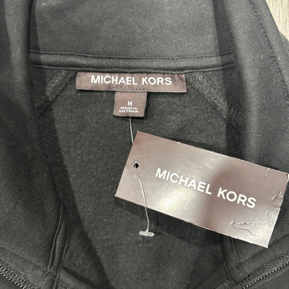 Michael Kors Michael Kors Quarter Zip Pullover Mens Medium Black NWT Size US M / EU 48-50 / 2 - 5 Thumbnail