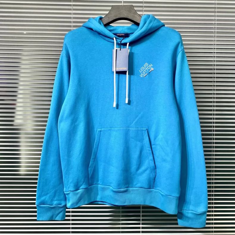 Louis Vuitton LOUIS VUITTON Pin Embroidered logo Blue hoodie 2504-Nextarr Size US L / EU 52-54 / 3 - 1 Thumbnail
