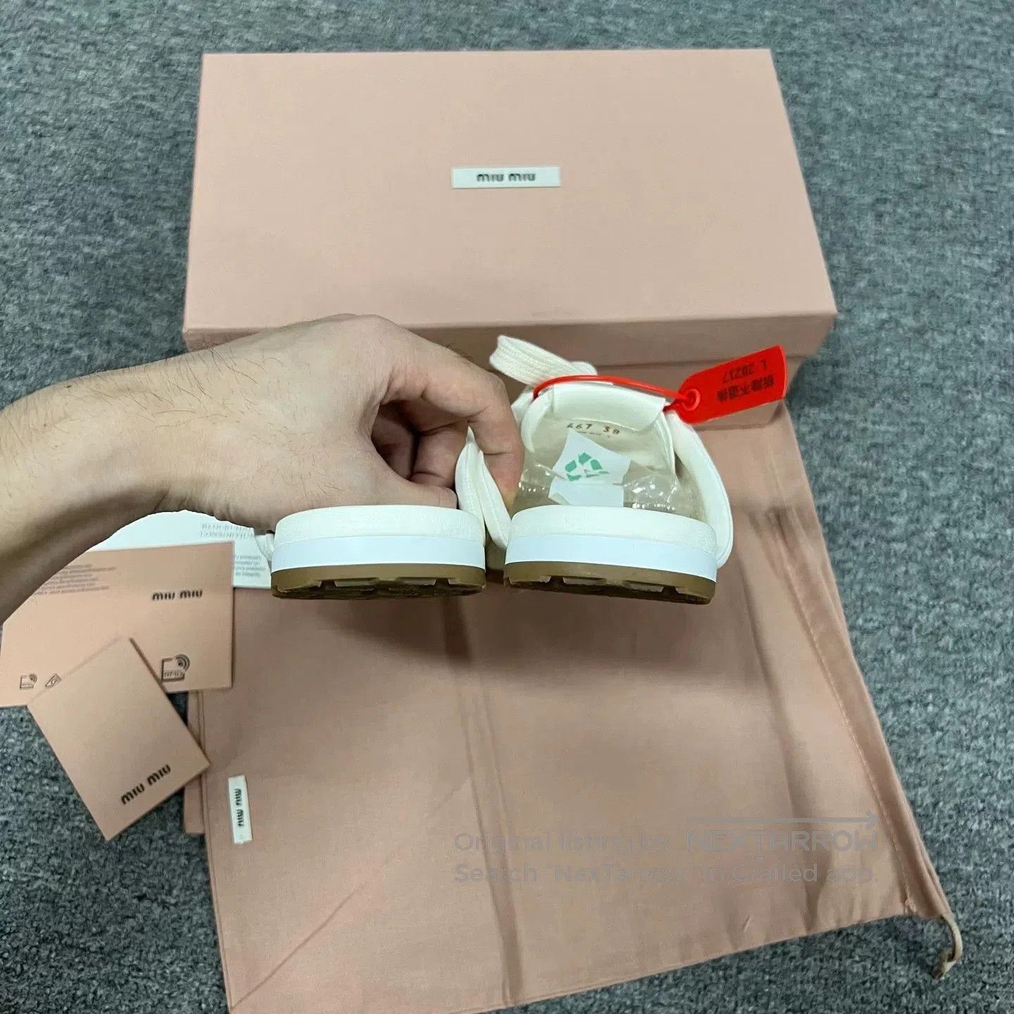 Miu Miu MiuMiu Plume White Mule Training Shoes. Size US 7 / IT 37 - 3 Thumbnail