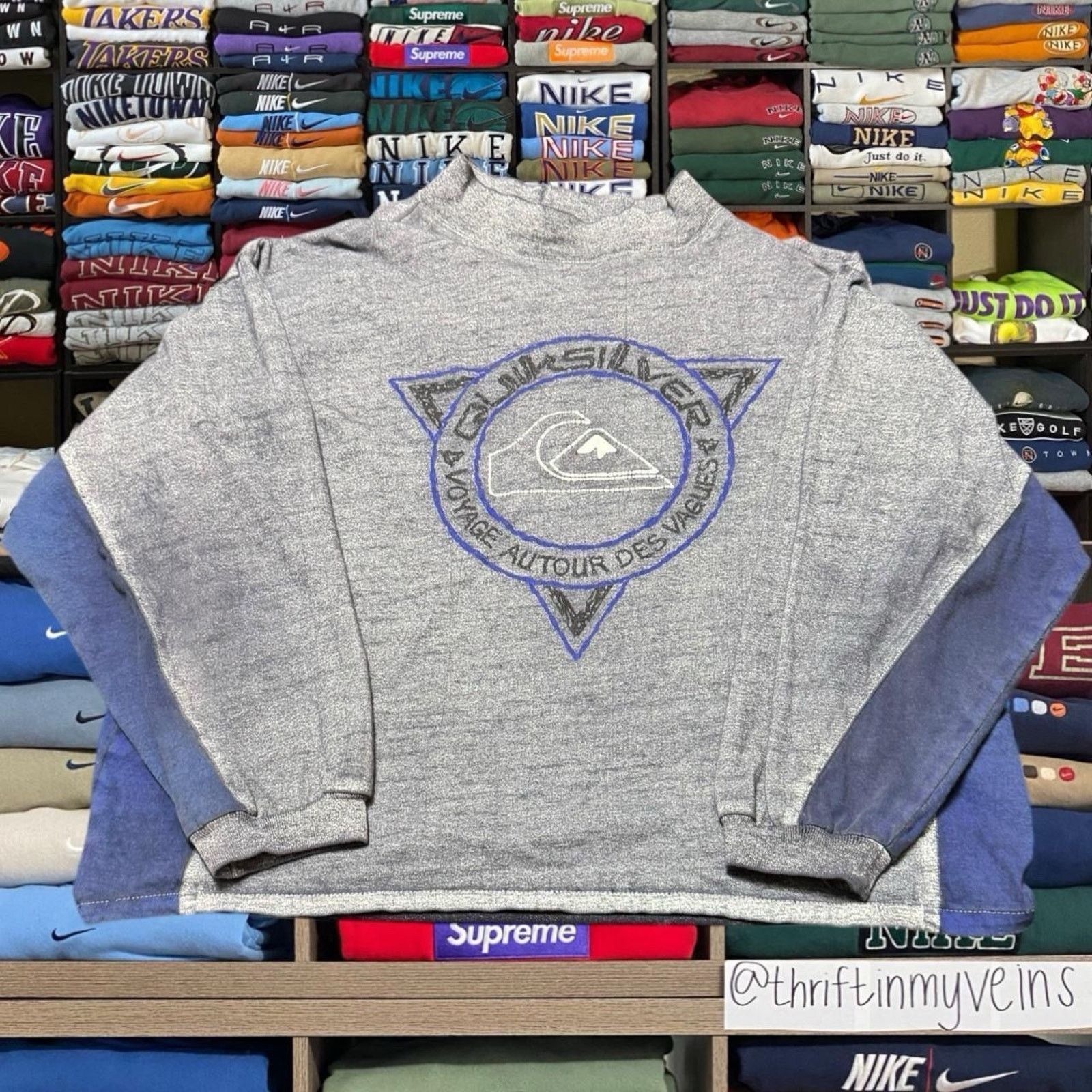 Quiksilver Vintage 80s quiksilver Surf Sweater/Shirt Size US M / EU 48-50 / 2 - 1 Thumbnail