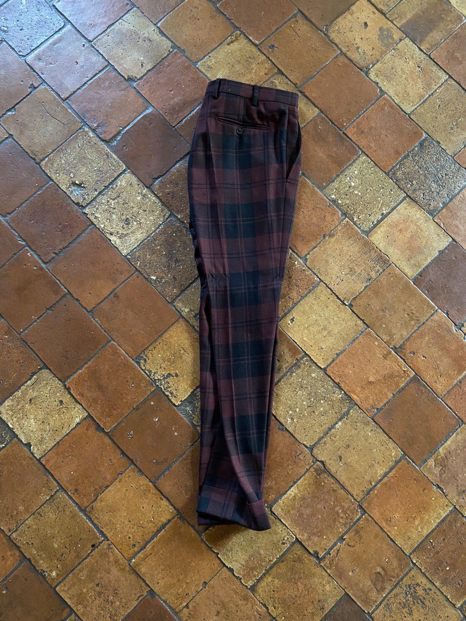 Valentino Valentino Flannel Checkered Trousers Size 46S - 3 Thumbnail